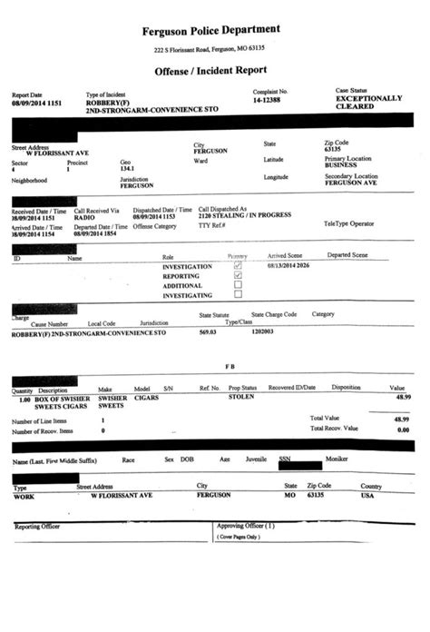 Sample Police Report Free Word Templates