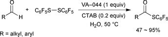 The Direct Synthesis Of Thioesters Using An Intermolecular Radical