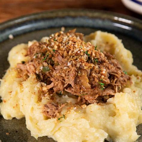 Spicy Pulled Pork With Gremolata And Creamy Mash Three Aussie Farmers