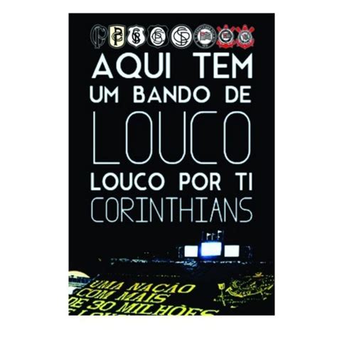 Placa Decorativa Em MDF Corinthians Aqui Tem Um Bando De Loucos