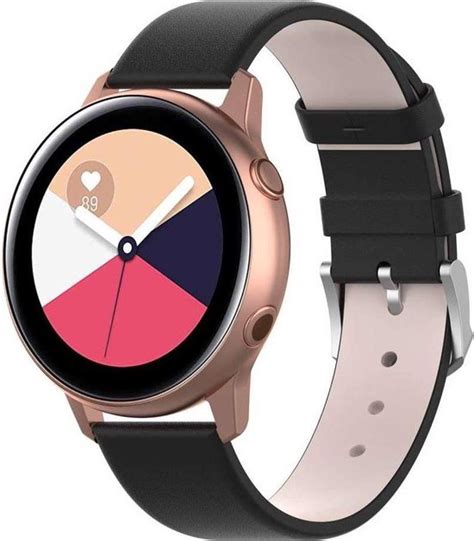 Just In Case Kunstleren Bandje Samsung Galaxy Watch Active Zwart Bol