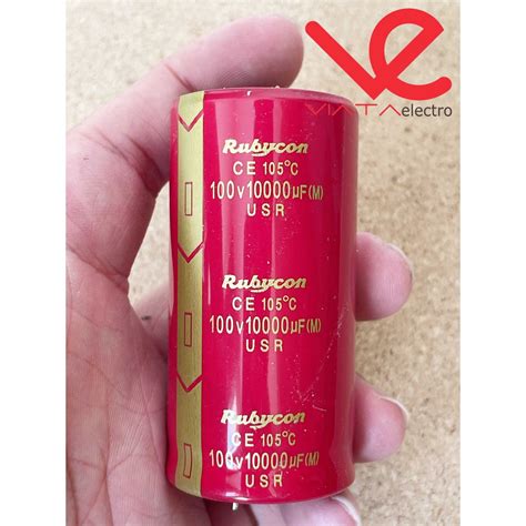 Jual KAPASITOR ELCO 10000UF 100V RUBYCON ORIGINAL USR CAPACITOR Ups