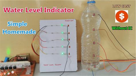 Without IC Sensor Simple Water Level Indicator Made At Home Low