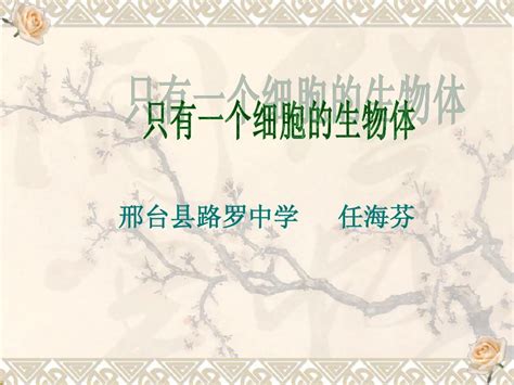 只有一个细胞的生物体word文档在线阅读与下载无忧文档