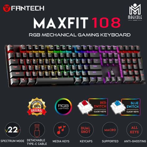 Jual Fantech MAXFIT 108 MK855 MK 855 RGB Mechanical Gaming Keyboard