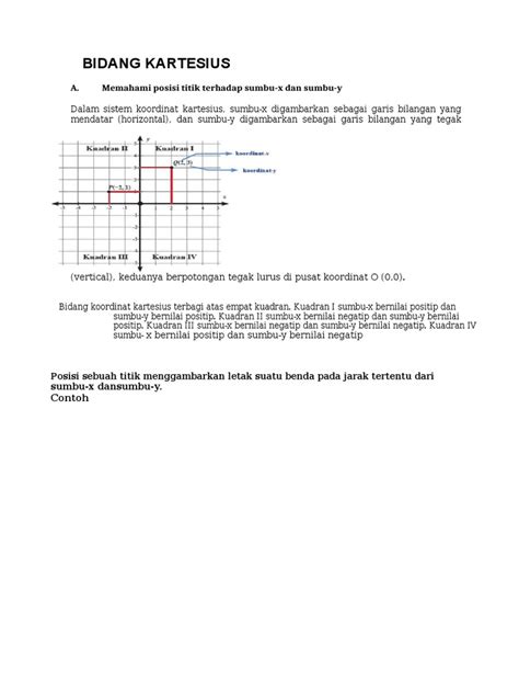 Bidang Kartesius Kuadran Pada Bidang Kartesius Pdf