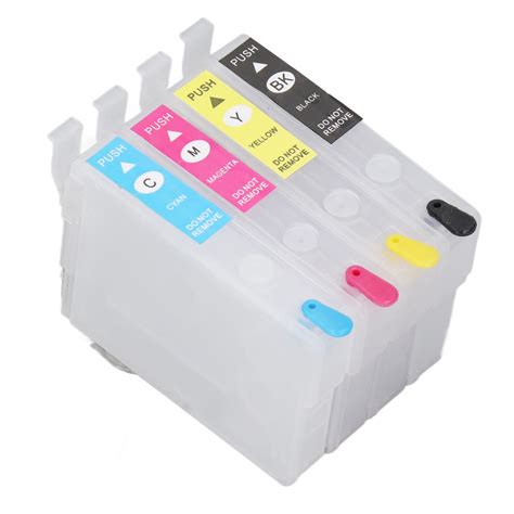 Ink Cartridges Compatible Refill Replacement 4 Colors With Permanent Chip For Inkjet Printer