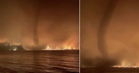 Rare Fire Tornado Filmed Over A Lake In Canada Petapixel