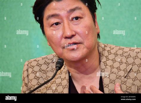 South Korean Actor Song Kang Ho Attends The Press Conference For Oscar