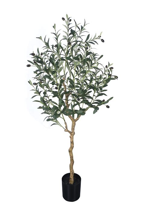 Phimos Artificial Olive Tree Tall Fake Potted Olive Silk Tree With