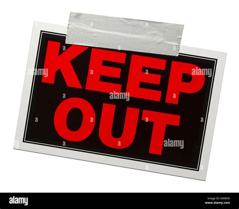 Keep out door sign Cut Out Stock Images & Pictures - Alamy