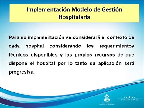 Modelo De Gestin Hospitalaria La Secretara De Salud