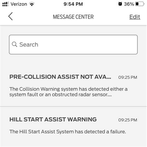 Hill Start Assist And Pre Collision Warning Errors After Pushing Trail