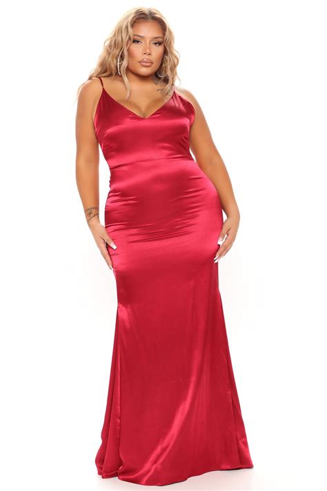 Always Flaunting Satin Maxi Dress Burgundy Maxi Dress Dresses