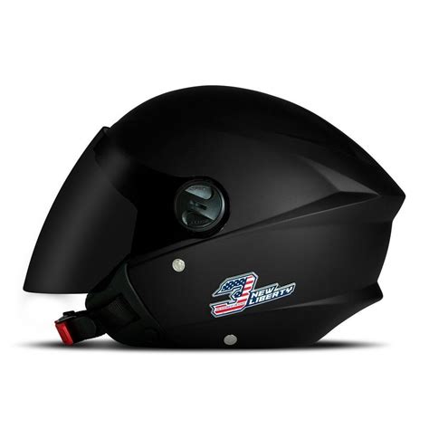 Capacete Aberto Pro Tork New Liberty Three Elite Viseira Fumê Preto