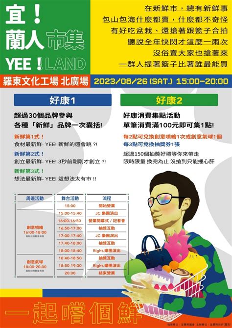 自創市集品牌 宜蘭人市集 找點新鮮市826羅東文化工場開市