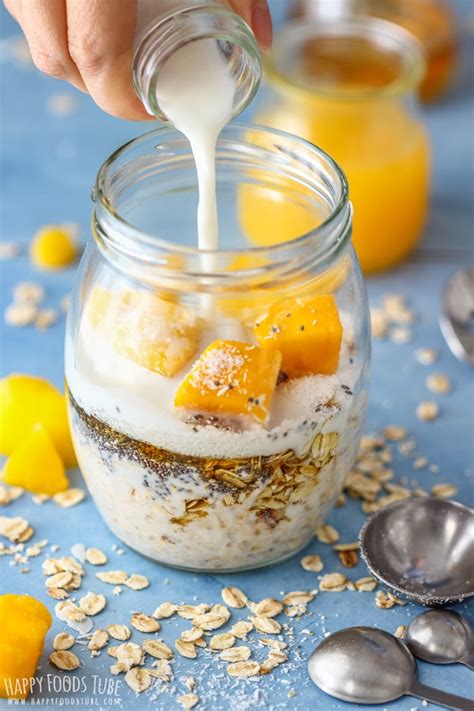 Coconut Mango Overnight Oats Recipe Happy Foods Tube