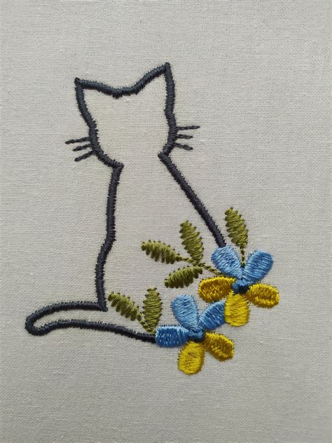 Cat embroidery design – Artofit