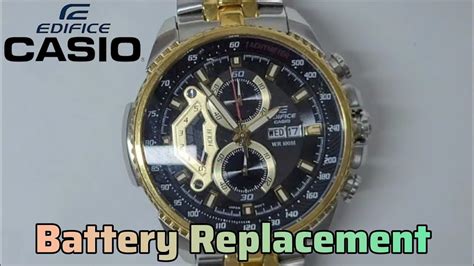 How To Change Battery Casio Edifice Ef Chronograph Watch Youtube