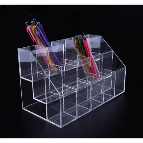 Jual Rak Pulpen Acrylic Organizer Stand Pensil Holder Arkilik Alat