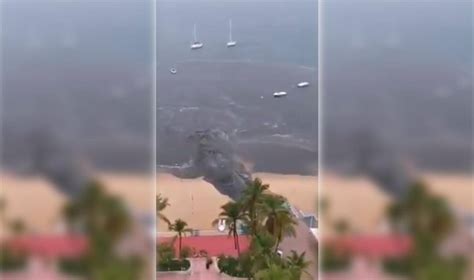 Viral Impresionante Derrame De Aguas Negras Al Mar En Acapulco Video