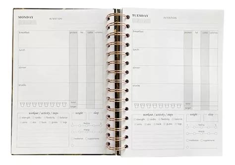 Cuaderno A5 Agenda De Fitness Gimnasio Mujer Y Hombre Meses Sin