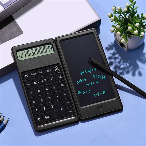 Calculatrice pliable avec écran LCD 6 pouces tablette d écriture bloc