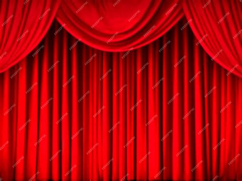 Premium AI Image | red stage curtains