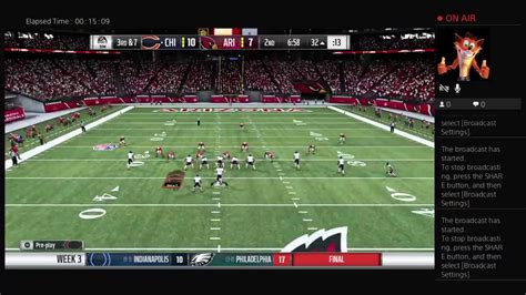 Madden Nfl 19 Franchise Modeweek Three Chicago Bears 1 1 Vs Arizona