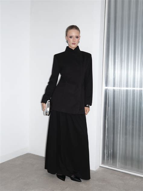 Жакет на запах с высоким воротником :: LICHI - Online fashion store