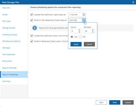 Step 11 Specify Report Scheduling Options Veeam Recovery