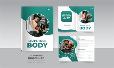 Premium Vector Body Fitness Club Bifold Page Brochure Design