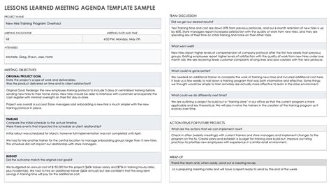 How To Run A Lessons Learned Meeting Smartsheet