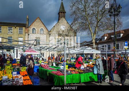 Bury St Edmunds town market, the town centre, Bury St Edmunds Stock ...