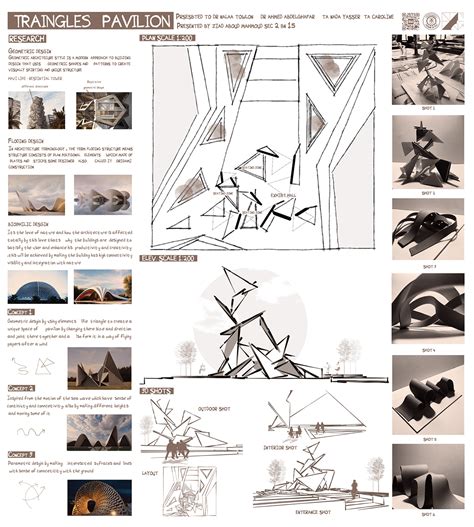 TRIANGLES PAVILION SKETCHY STYLE Behance