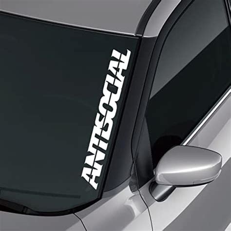 Antisocial Windshield Banner Vinyl Sticker Decal Anti Social Club Jdm