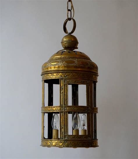 Antique Arts And Crafts Large Brass Lantern For Sale At 1stdibs