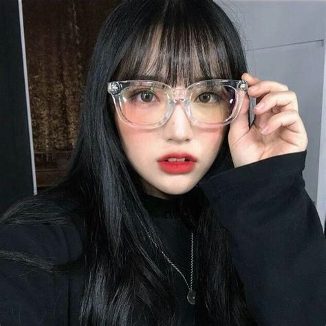 Bangs And Glasses Image By Shaylee On Korean Ulzzang Girl