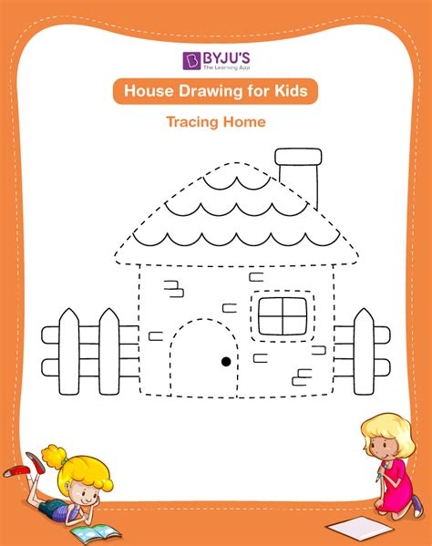 House Drawing for Kids | Free Printable Easy House Drawing for Kids