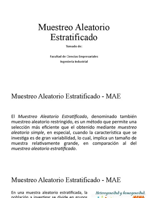 Muestreo Aleatorio Estratificado Pdf