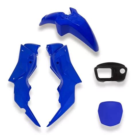 Kit Carenagem Completa Honda Pop Azul Paramotos Parcelamento