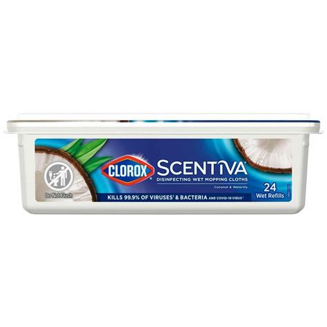 Clorox Scentiva Disinfecting Wet Mopping Cloth Refills Width X