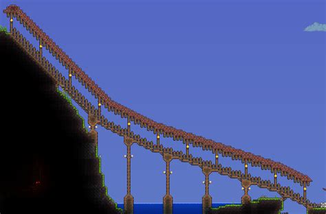 A simple hill bridge : r/Terraria