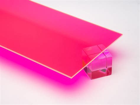 Pink Fluorescent Acrylic Sheet Canal Plastics Center