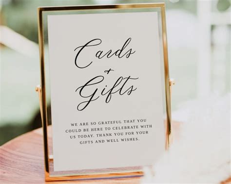 Calli Cards And Gifts Sign Wedding Gift Table Sign Wedding Etsy