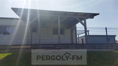 Samostatně stojící pergola s pultovou střechou Pergoly fm