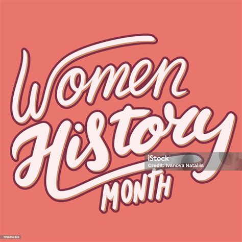 Text Minimal Banner Women History Month Stock Illustration Download Image Now Adult Art