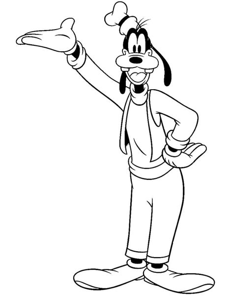 Feliz Goofy Para Colorir Imprimir E Desenhar Colorirme