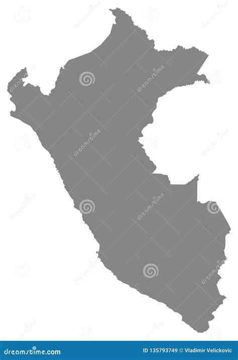 Peru Map Republic Of Peru Stock Vector Illustration Of Peruvian Country 135793749