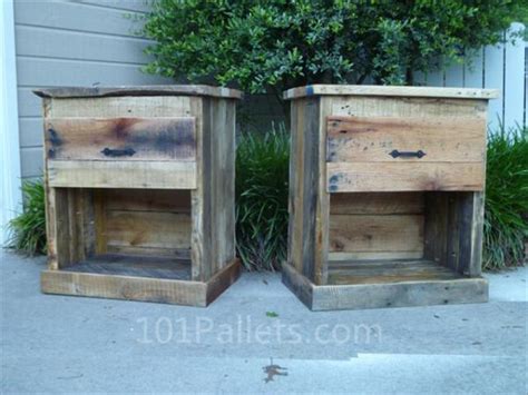 Pallet Furniture Bedside Table Cabinets Matttroy